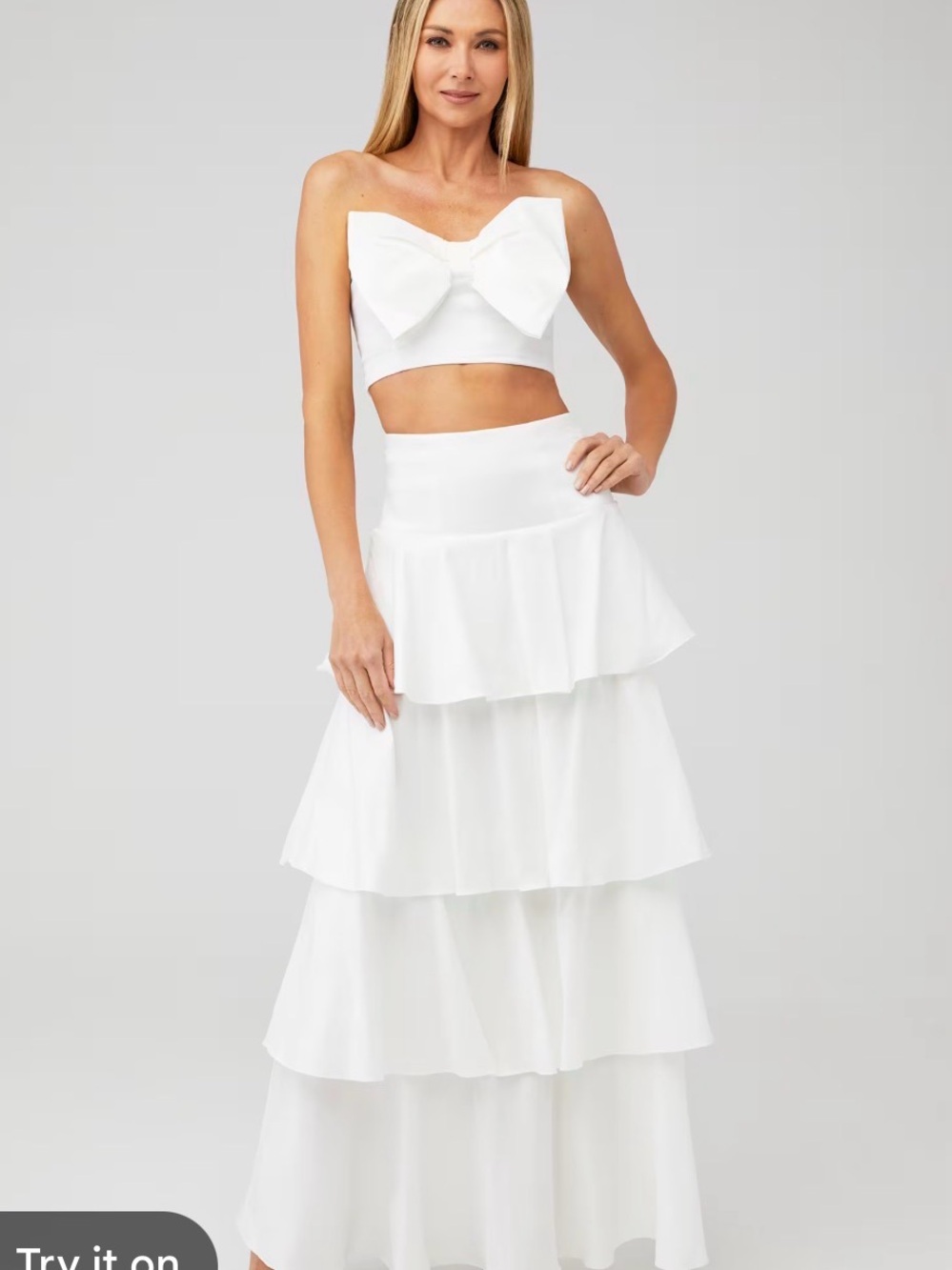 Show Me Your MuMu White Tiered Maxi Skirt